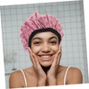 SAFIGLE 2Pcs Shower Cap Three Layers Hair Protection Bonnet Quick