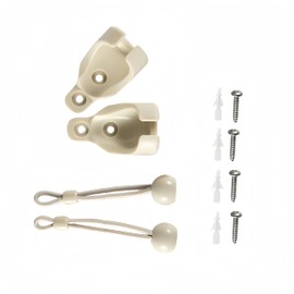 Generic Bungee Kit for Roller Shade Parts Replacement Sun Shades Blackout Roller up Blinds tie Down(Beige, Bungee kit 2 Pack)