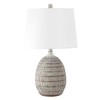 SAFAVIEH Lighting Collection Dewlen Brown/White 24-inch Table Lamp (LED Bulb