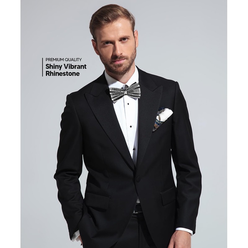 Vittorio Farina Jeweled Bow Tie - Design: #1 (BJ 09)