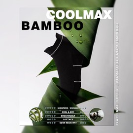 BRISIRA Bamboo Viscose Compression High Ankle Socks Women Athletic Cushioned Performance Odor Free Running socks Arch Support