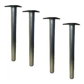 Herrajes Guerrero Patas Para Mesa Barra Escritorio 71 Cm Niquel Perla Paq De 4