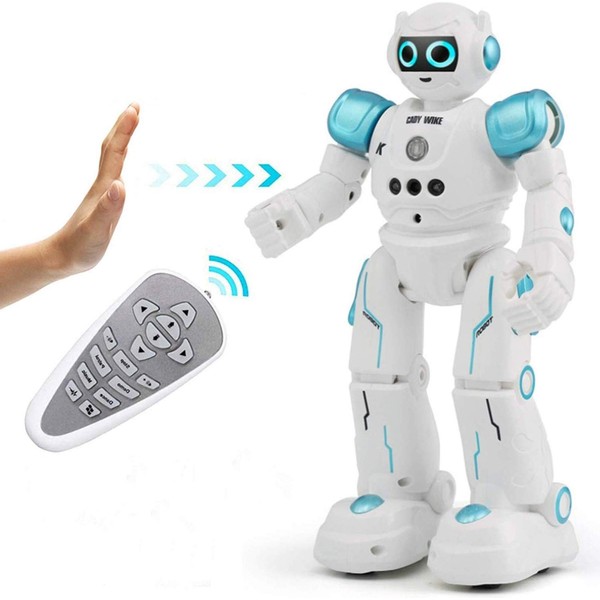 Multifunctional Robot Toy, Radio Controlled Robot, Hand Waving Control, Singing and Dancing, Children's Toy (Blue)
