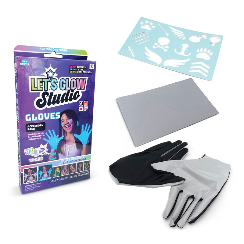 Let's Glow Studio LET01310 Gloves Accessory Pack in CDU, Multi