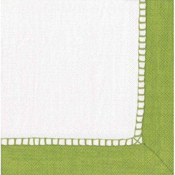 Entertaining with Caspari Linen Paper Cocktail Napkins, Bright Green, Pack of 20