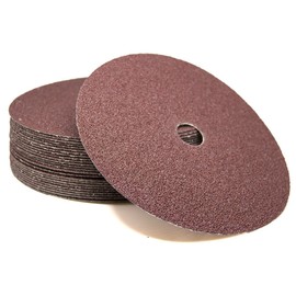 Benchmark Abrasives 7 Inch Sanding Discs Aluminum Oxide Resin Fiber Grinding Disc for Grinding, Stripping on Wood, Fiberglass, Steel, Metal, 7/8" Arbor Angle Grinder Sanding Disc, 25 Pack - 80 Grit
