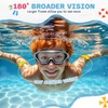 Zoomsnail Kids Swim Goggles 2 Pack, Anti-Fog Anti-UV Wide View