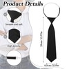 Heanvmyss Black Ties for Women, Pack of 2 Men's Ties,