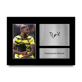 HWC Trading A4 Emmanuel Dennis Watford Gifts Printed Signed Autograph Picture for Football Fans and Supporters