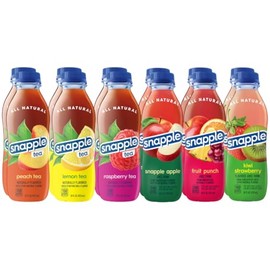 Snapple Tea Variety Pack, 6 Assorted Flavors – Ready-to-Drink Iced Tea – 16 fl oz Bottles – 12 Pack
