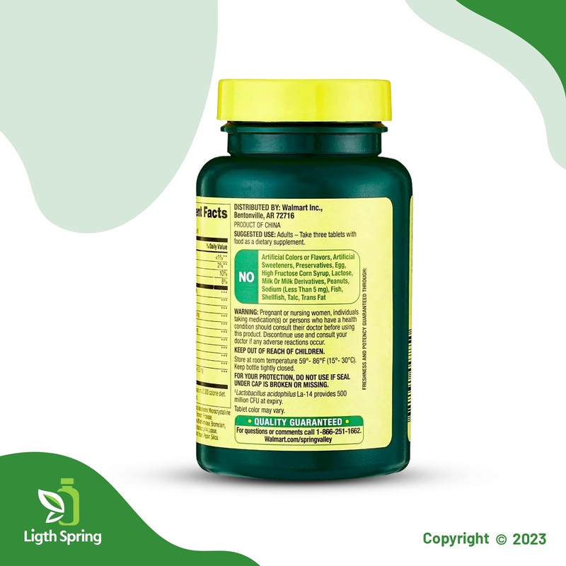 Probiotic Multi-Enzyme Digestive Formula Tablets, 200 Count with Bundle Exclusive