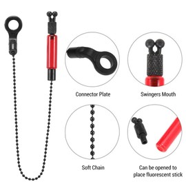 SOUUXIU Adjustable Tone, Volume And Sensitivity For Precise Detection Led Signal, Seamless Integration With Fishing Alarm, Fishing Bite Alarm Kit With Zipper Case (Red)