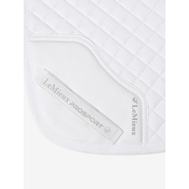 LeMieux Close Contact Cotton Half Square Saddle Pad - English Saddle Pads for Horses - Equestrian Riding Equipment and Accessories (White - Large)