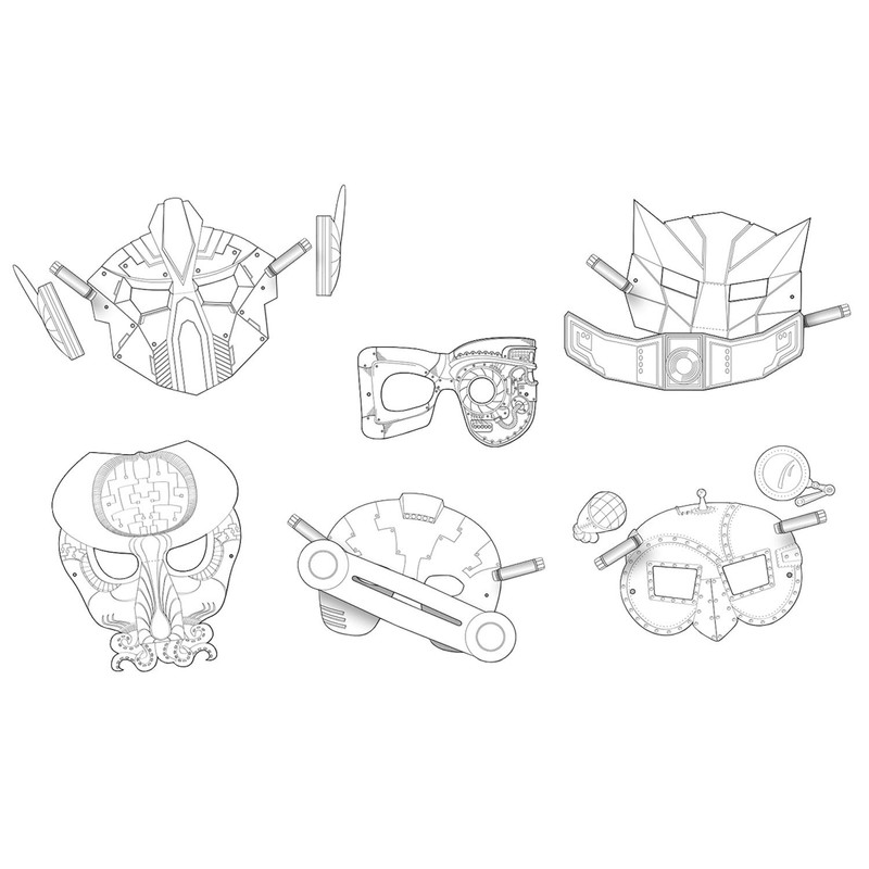 folia 23239 Scary Children's Masks