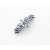 Faship Gorgeous Light Blue Rhinestone Crystal Flora Hair Barrette Clip