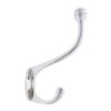 Castelion® Large Chrome Single Hook | Victorian Hat and Coat