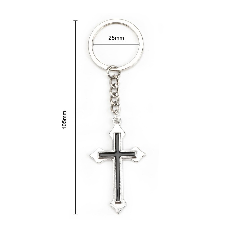 OBEISN Elegant Keyring with Classic Cross Design, as a Gift