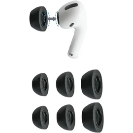 Comply HC44-50203-23 AirPods Pro 1st & 2nd Gen Compatible Replacement Ear Tips, Size S/M/L Assorted, 3 Pairs (Each 1 Pair), Sound Insulation, Fit, Fall Prevention