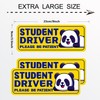 Student Driver Please Be Patient Car Magnet, Yellow Panda Series