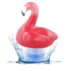 Yharnamite Chlorine Floater Floating Pool Chlorine Dispenser, Adjustable Release Floating Chlorine Dispenser for Large and Small Pools, Hot Tub, Spa (Flamingo)