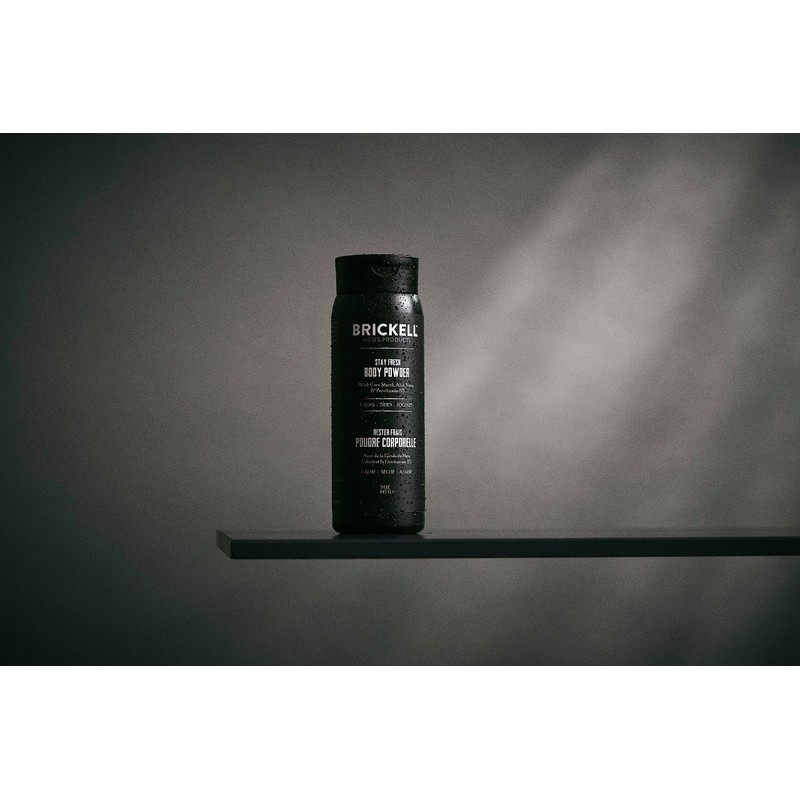 Brickell Men's Products Stay Fresh Body Powder for Men, Natural