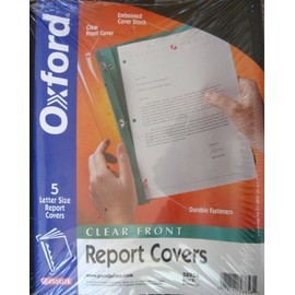 Oxford Clear Front Report Covers
