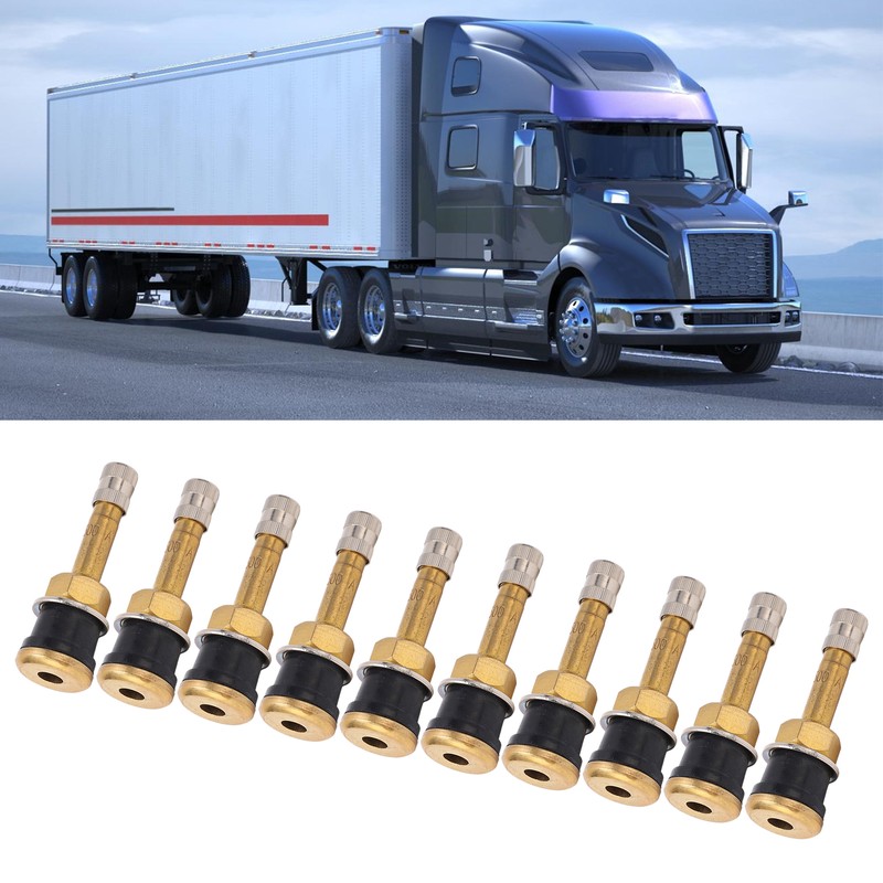 10 Pcs Valve Stems TR500 Straight Brass Heavy Duty Clamp