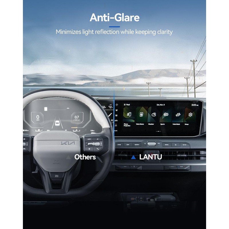 LANTU 2PCS Car Screen Protector for 2025 Kia K4(LX/LXS/EX/GT-Line/GT-Line Turbo)