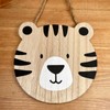 Darthome Hanging Tiger Head Plaque Wooden Childrens Bedroom Safari Animal