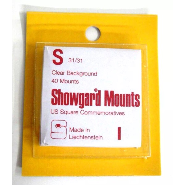 Showgard Clear Stamp Mounts 31/31 Pack of 40 for US