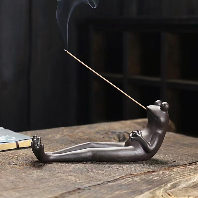 Incense Stick Holder Frog Ceramic Incense Holder Meditation Accessories Yoga