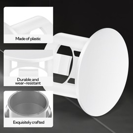 GAGIRA 100PCS 1/4" Plastic Plugs Hole, Cabinet Hole Decorative Covers, White Plastic Plugs for Round Furniture Holes