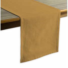 Calicot Camino de mesa 100% algodón de 90 pulgadas de largo hogar, cocina, comedor, granja, fiesta, camping y decoraciones, regalos para el día de la madre (crema dorada, 14 x 90 pulgadas)