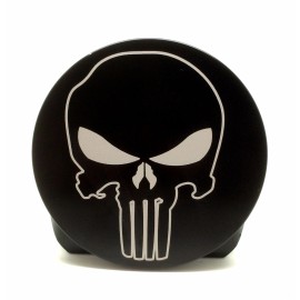 HMC Billet Punisher Skull Trailer Hitch Cover,  4" Round
