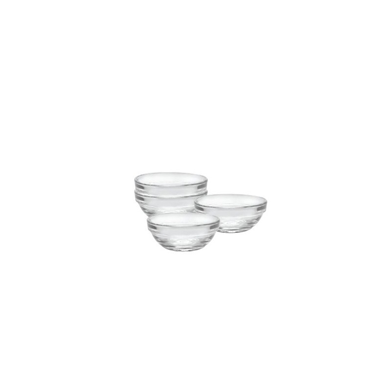 Duralex Made In France Lys 3-Inch Stackable Clear Bowl, Set