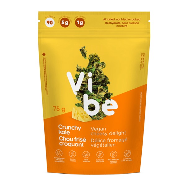 Vibe Crunchy Kale Chips Vegan Cheesy Delight 75g