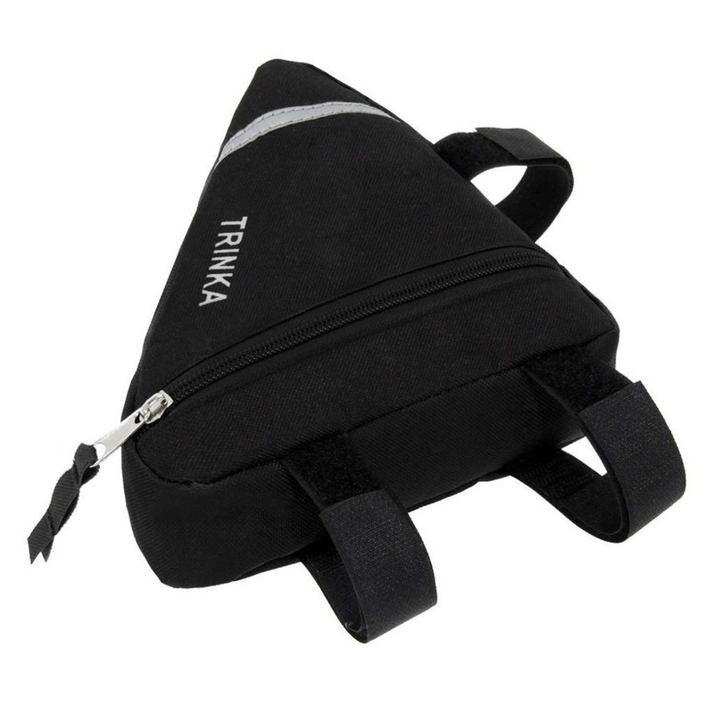 Aiqeer 1 Pcs Black Bike Triangle Bag, Bicycle Front Frame