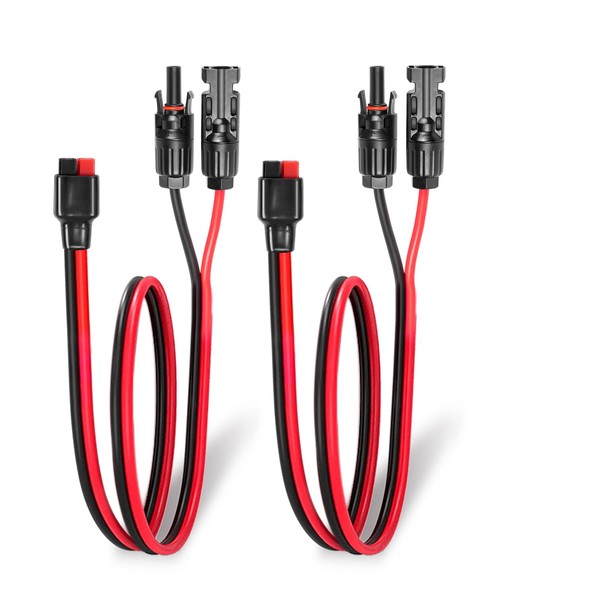 Ansoufien 2FT 10AWG Solar Cable for Yeti Portable Power Station,