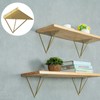 Morobor Hairpin Triangle Shelf Brackets,2pcs Shelf Brackets Metal Hairpin Brackets,