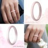 ThunderFit Stackable Silicone Wedding Rings for Women, Thin Rubber Engagement