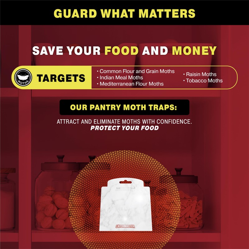 Catchmaster Pantry Moth Traps with Premium Extra Strength Pheromone Technology