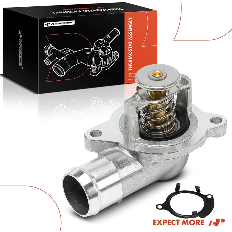 A-Premium Engine Coolant Thermostat Housing Assembly Compatible with Volkswagen Touareg
