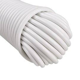 West Coast Paracord’s Plastic Coated Clothesline – Synthetic Fiber Core – All Purpose Laundry Line Dryer Rope – Strong and Durable – Crafting and DIY Projects- (7/32 Inch, 100 FT) White