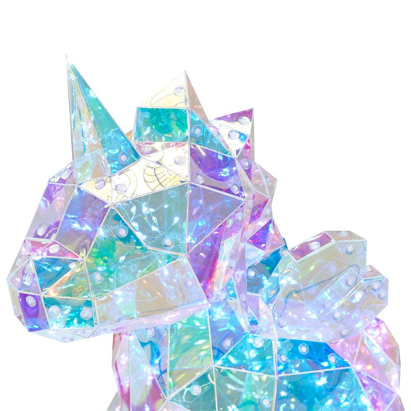 Decorative LED Plastic Colourful Unicorn with USB Port 35 cm