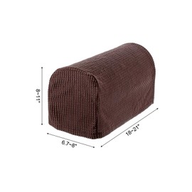 uxcell Stretch Armrest Covers Armchair Anti-Slip for Chairs Sofas Couch Arm Covers Recliner Sofa Dark Brown 2 Pcs