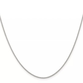GlittersandGold Sterling Silver .95mm Diamond-cut Round Spiga Chain Necklace
