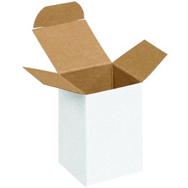 Aviditi RTS11W Reverse Tuck Folding Cartons, 2" x 2" x 3", White (Pack of 1000)