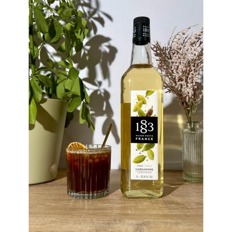 1883 Cardamom Syrup for Drinks, Made in France, 1 Liter