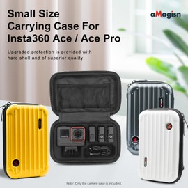 aMagisn AC03 Sports Camera Case Portable Storage Bag for Camera with Semi-open Design Detachable Interior Organizer Camera Protective Bag with Straps Compatible with Insta 360 Ace