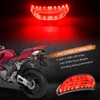 NTHREEAUTO Motorcycle Smoked LED Tail Light, 12V Brake Taillight Integrated